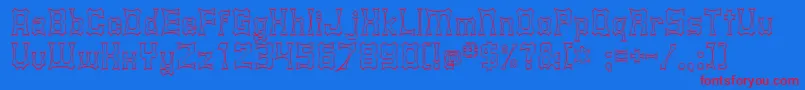 Shurkin Font – Red Fonts on Blue Background