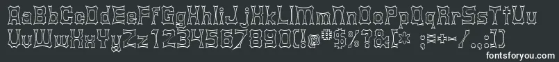 フォントShurkin – 黒い背景に白い文字