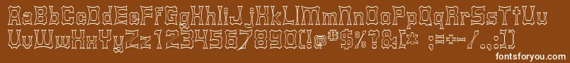 Shurkin Font – White Fonts on Brown Background