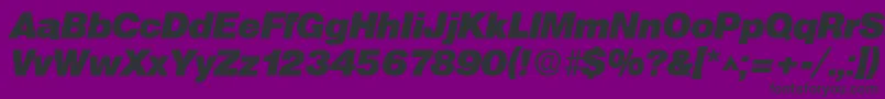 Шрифт SanslhBoldItalic – чёрные шрифты на фиолетовом фоне