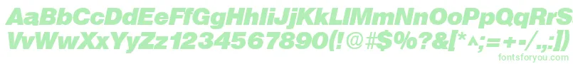 フォントSanslhBoldItalic – 緑のフォント