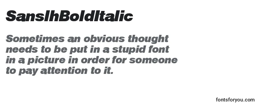 SanslhBoldItalic Font