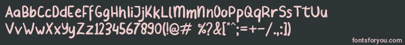 Beliday Font – Pink Fonts on Black Background