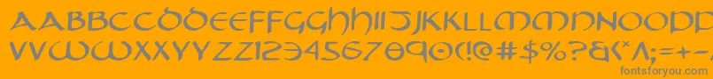 Czcionka TristramExpanded – szare czcionki na pomarańczowym tle