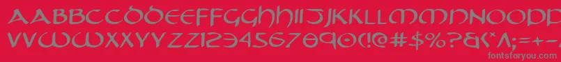 Czcionka TristramExpanded – szare czcionki na czerwonym tle