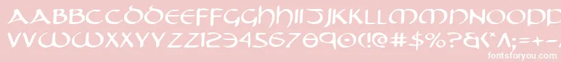 TristramExpanded Font – White Fonts on Pink Background