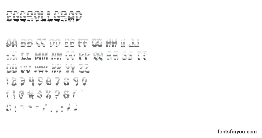 Eggrollgrad Font – alphabet, numbers, special characters