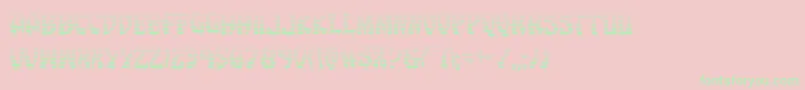 Eggrollgrad-Schriftart – Grüne Schriften auf rosa Hintergrund