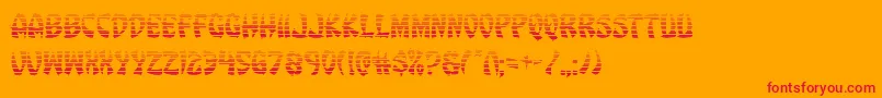 フォントEggrollgrad – オレンジの背景に赤い文字