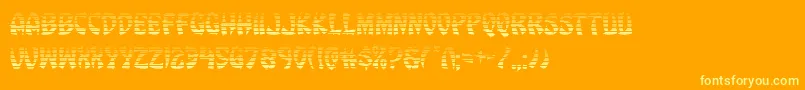 Eggrollgrad Font – Yellow Fonts on Orange Background