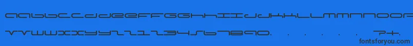Adamfont Font – Black Fonts on Blue Background