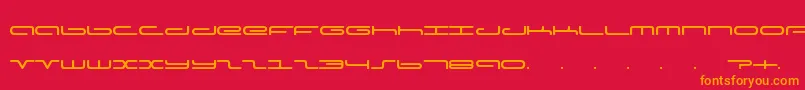 Adamfont Font – Orange Fonts on Red Background