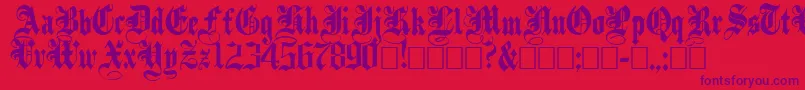 fuente PlainBlack – Fuentes Moradas Sobre Fondo Rojo