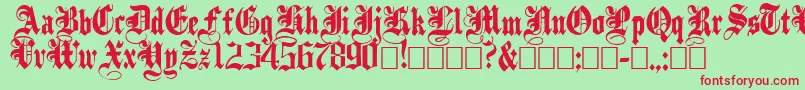 PlainBlack Font – Red Fonts on Green Background