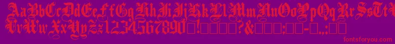 PlainBlack Font – Red Fonts on Purple Background