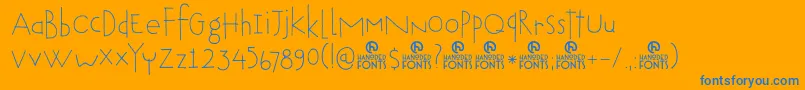 Tobu Font – Blue Fonts on Orange Background