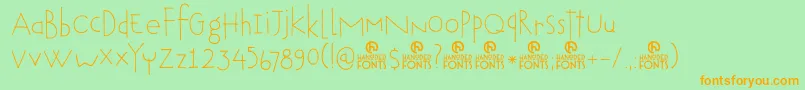 Tobu Font – Orange Fonts on Green Background