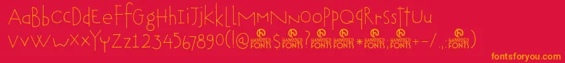 Tobu Font – Orange Fonts on Red Background