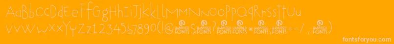 Tobu Font – Pink Fonts on Orange Background