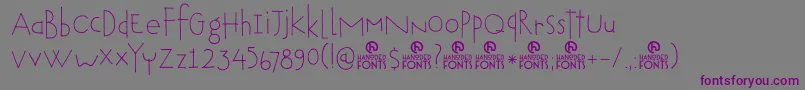Шрифт Tobu – фиолетовые шрифты на сером фоне