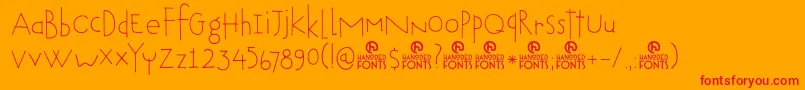 Tobu Font – Red Fonts on Orange Background