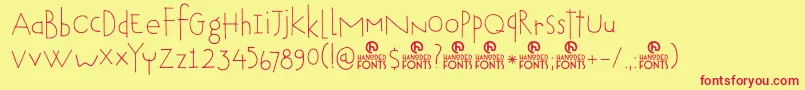 Tobu Font – Red Fonts on Yellow Background