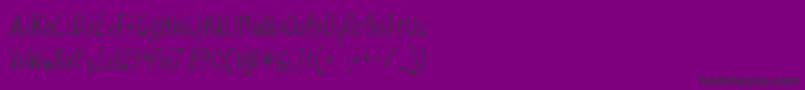 フォントRazorKeen – 紫の背景に黒い文字
