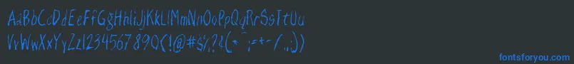 Шрифт RazorKeen – синие шрифты на чёрном фоне