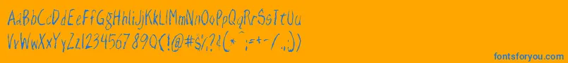 RazorKeen Font – Blue Fonts on Orange Background