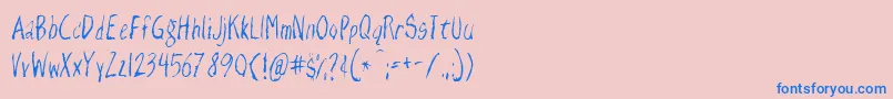 Шрифт RazorKeen – синие шрифты на розовом фоне