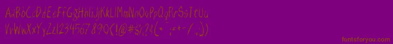 Шрифт RazorKeen – коричневые шрифты на фиолетовом фоне
