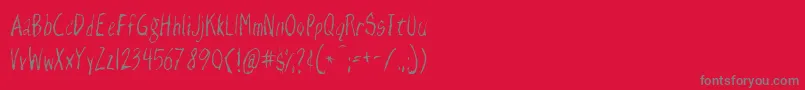 RazorKeen-fontti – harmaat kirjasimet punaisella taustalla