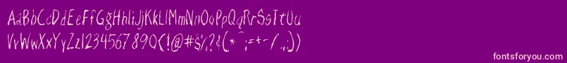 RazorKeen-Schriftart – Rosa Schriften auf violettem Hintergrund