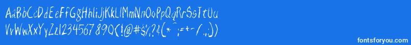 フォントRazorKeen – 青い背景に白い文字