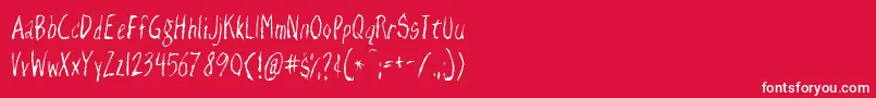 RazorKeen-fontti – valkoiset fontit punaisella taustalla
