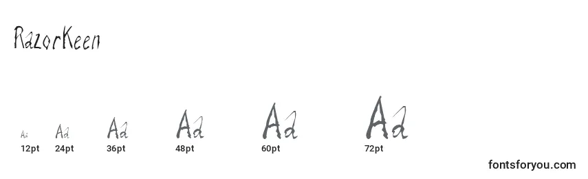 RazorKeen Font Sizes
