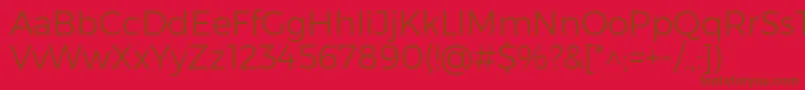 Police MontserratLight – polices brunes sur fond rouge