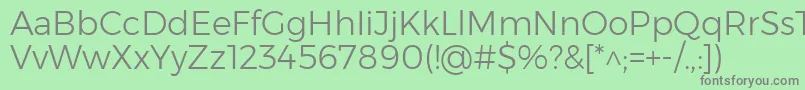 MontserratLight Font – Gray Fonts on Green Background