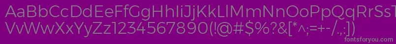 Police MontserratLight – polices grises sur fond violet