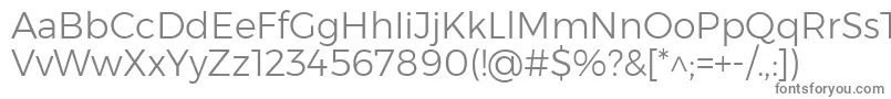 MontserratLight Font – Gray Fonts on White Background