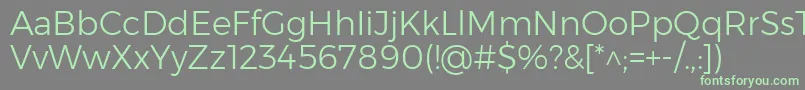 MontserratLight Font – Green Fonts on Gray Background