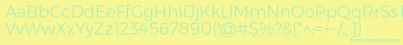 MontserratLight Font – Green Fonts on Yellow Background