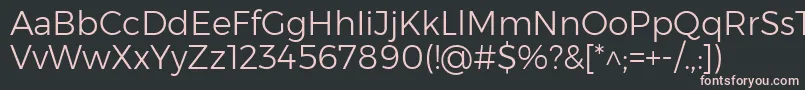 MontserratLight Font – Pink Fonts on Black Background