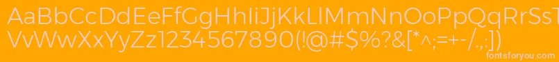 MontserratLight Font – Pink Fonts on Orange Background