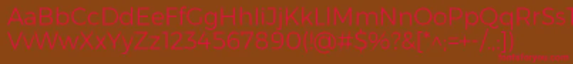 MontserratLight Font – Red Fonts on Brown Background