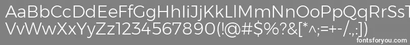 フォントMontserratLight – 灰色の背景に白い文字