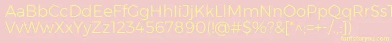 Шрифт MontserratLight – жёлтые шрифты на розовом фоне