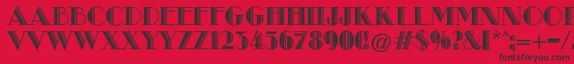 MetroRetroB Font – Black Fonts on Red Background