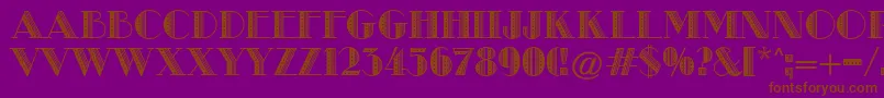 MetroRetroB Font – Brown Fonts on Purple Background
