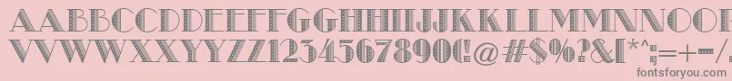 MetroRetroB Font – Gray Fonts on Pink Background